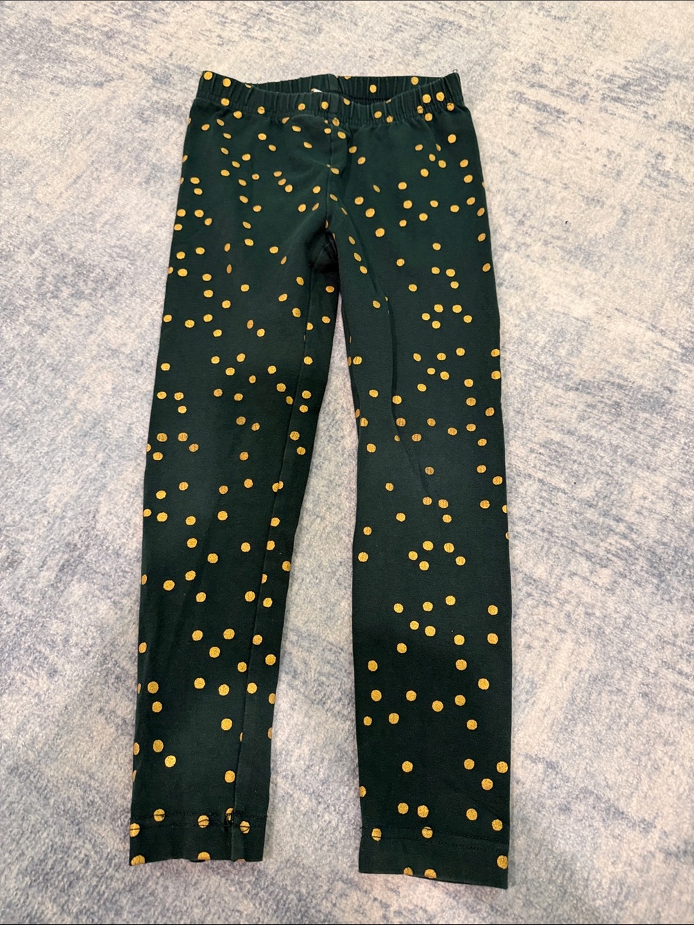 NWOT Hanna Andersson green polka dot leggings size 5
